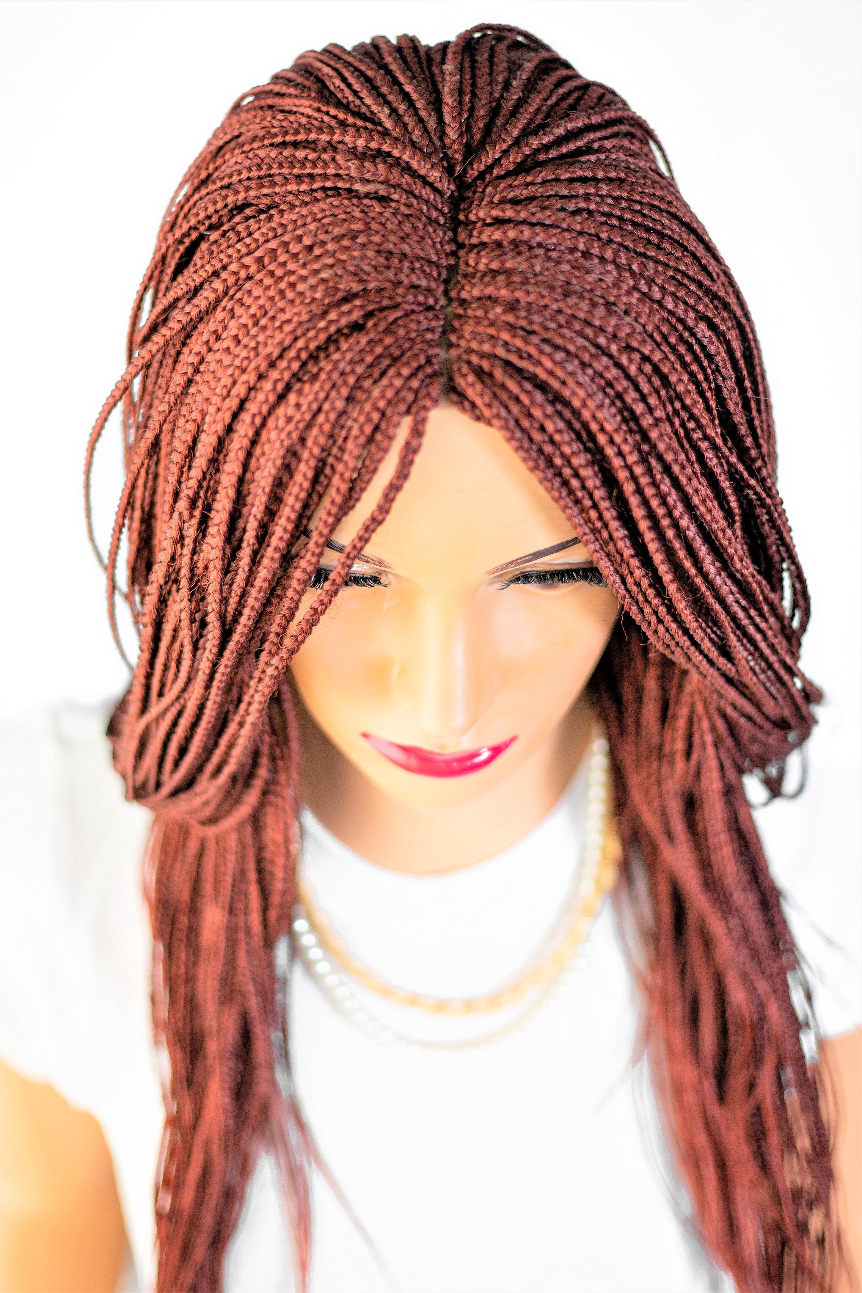 18" 2X6 Lace Closure Micro Million Hand Braided Wig