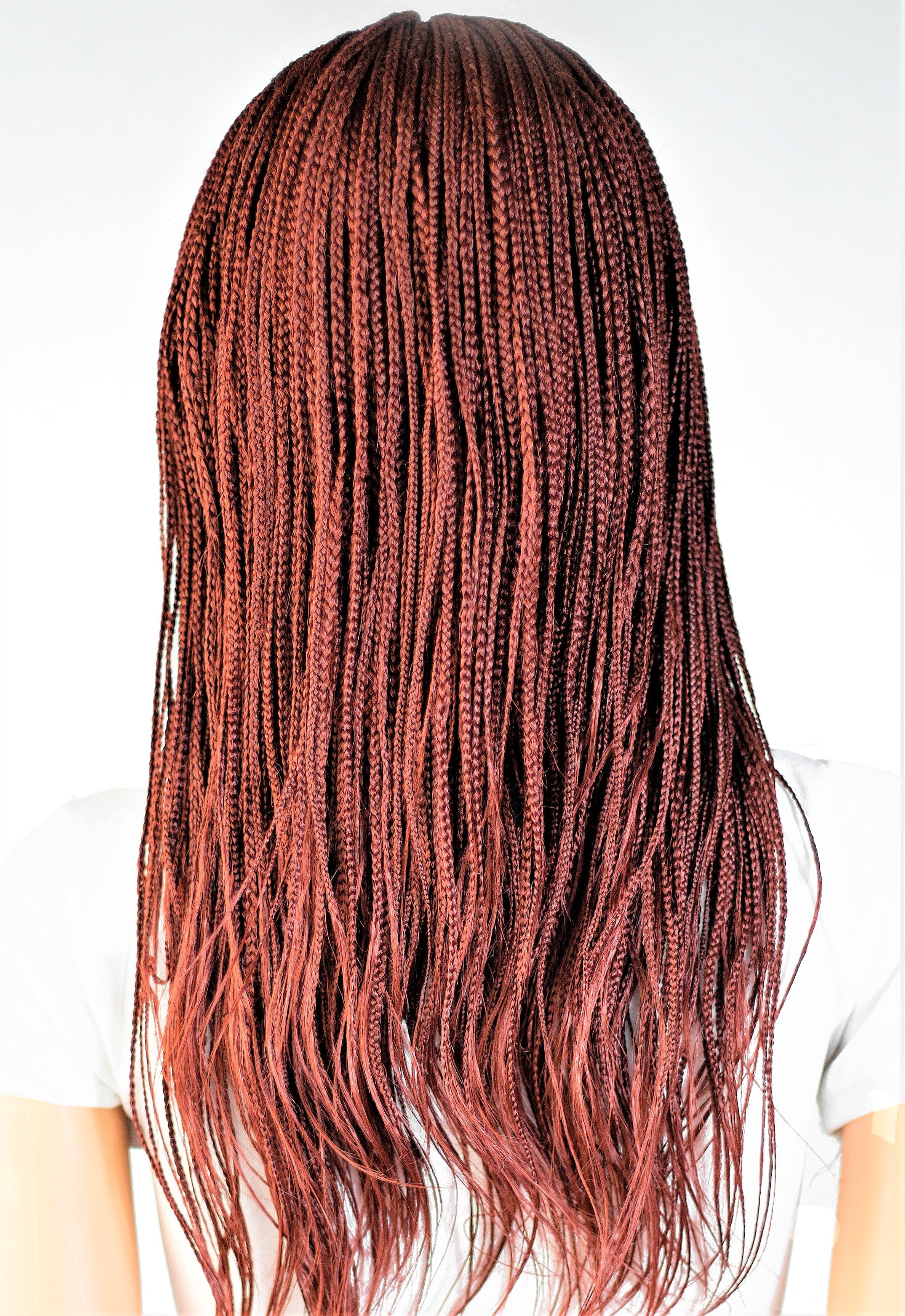 18" 2X6 Lace Closure Micro Million Hand Braided Wig