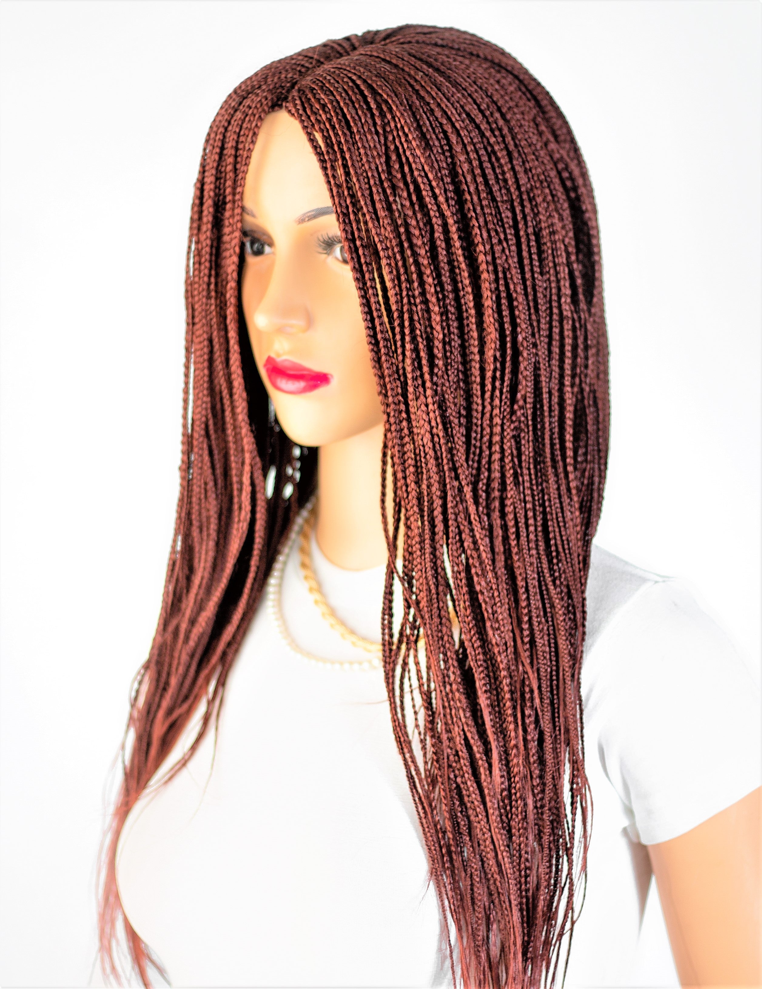18" 2X6 Lace Closure Micro Million Hand Braided Wig