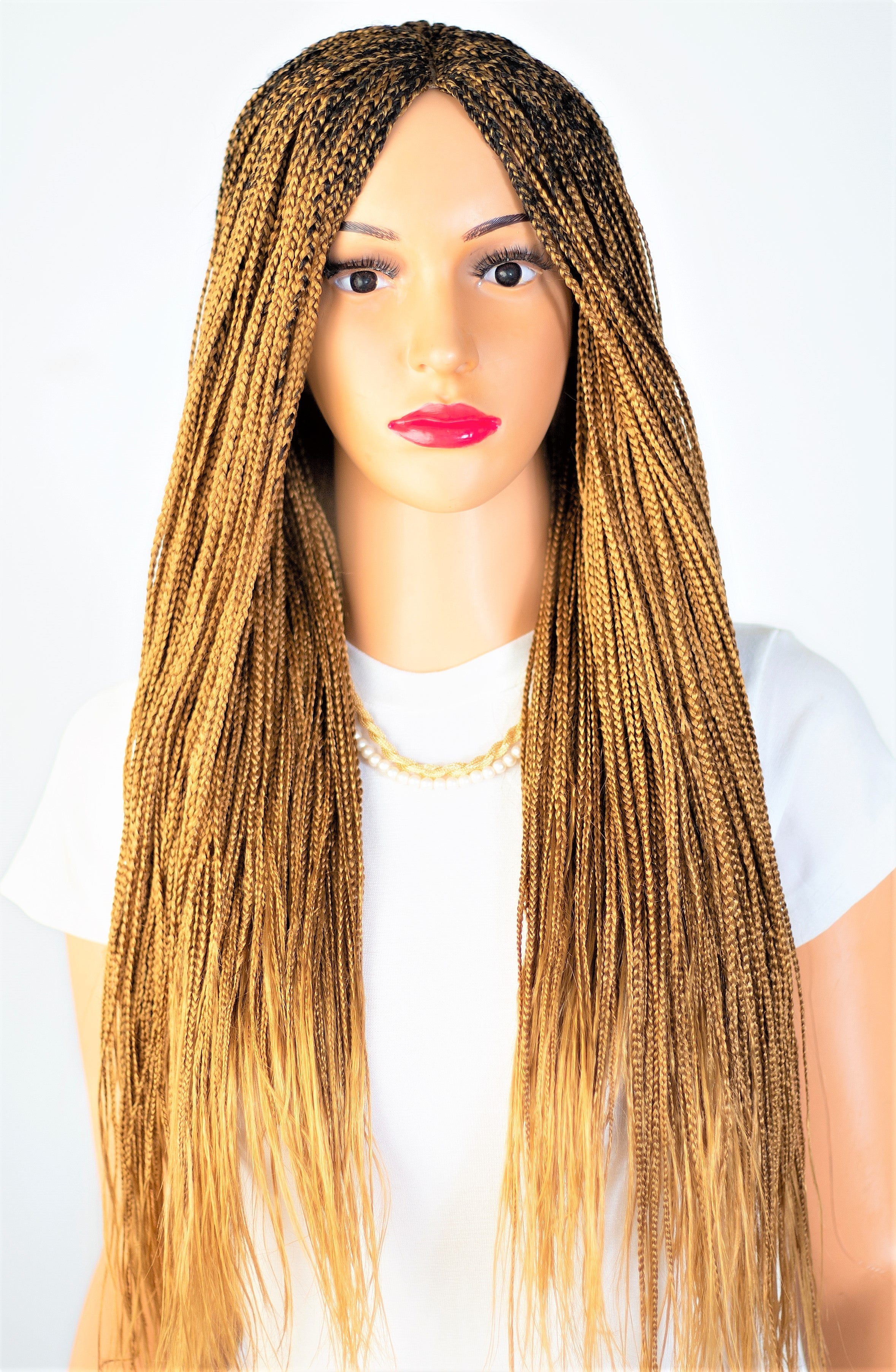 22" 2X6 Lace Closure Micro Million Hand Braided Wig