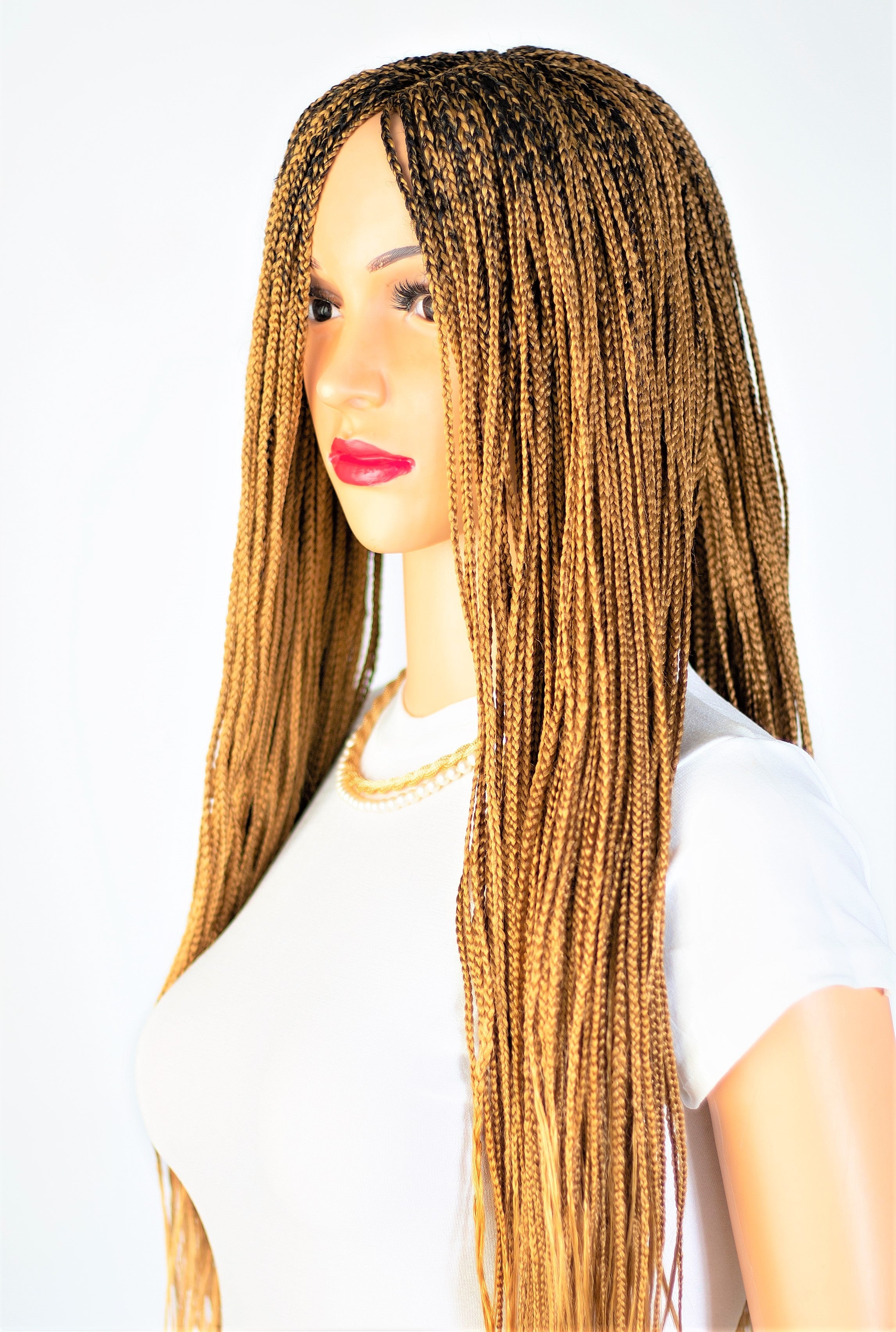 22" 2X6 Lace Closure Micro Million Hand Braided Wig
