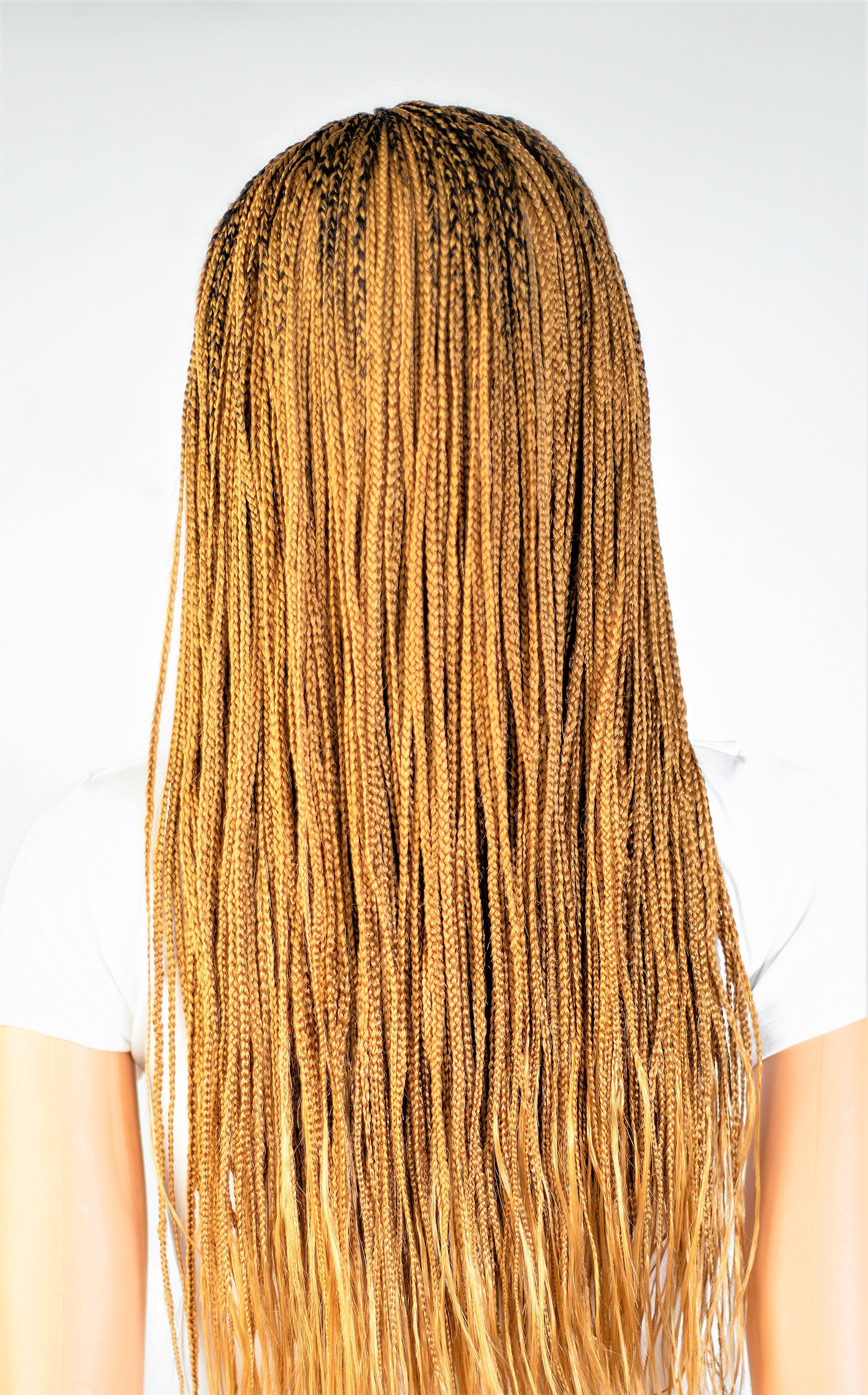 22" 2X6 Lace Closure Micro Million Hand Braided Wig