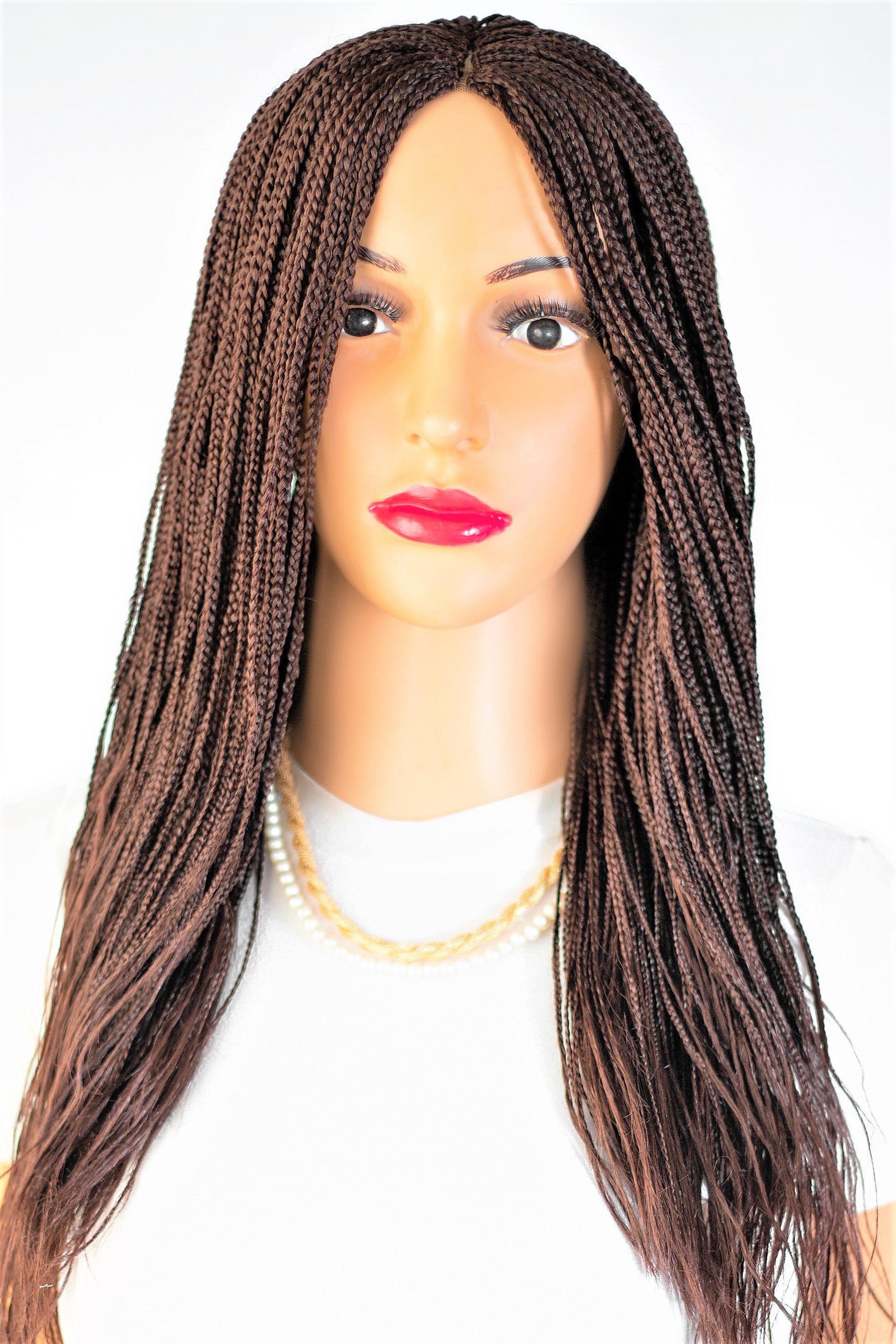 18" 2X6 Lace Closure Micro Million Hand Braided Wig