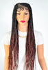 26" 13X5 Lace Closure Cornrow Tiwa Side part Hand Braided Wig