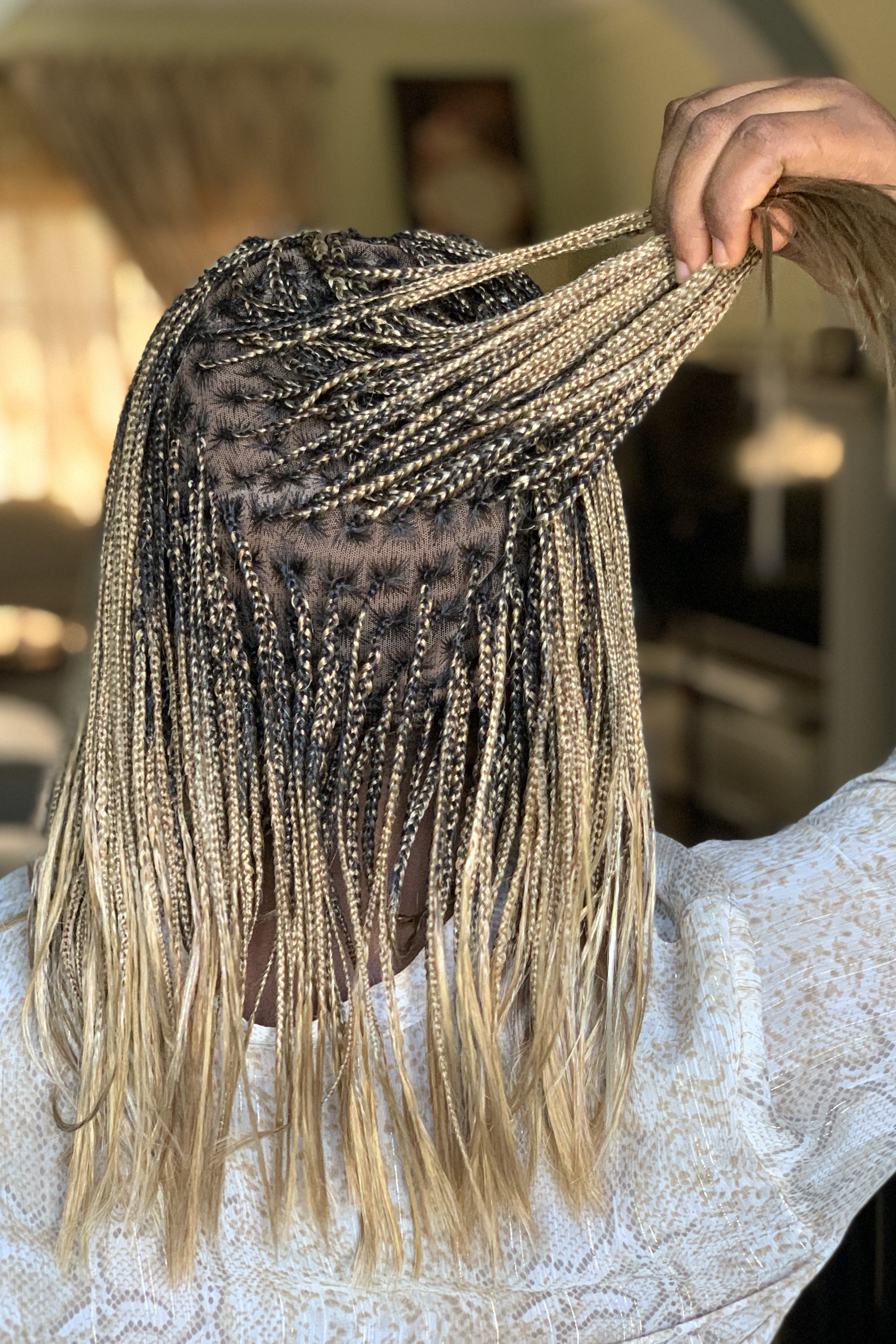 12" Full HD 360 Lace Front Micro Knotless Hand Braided Wig