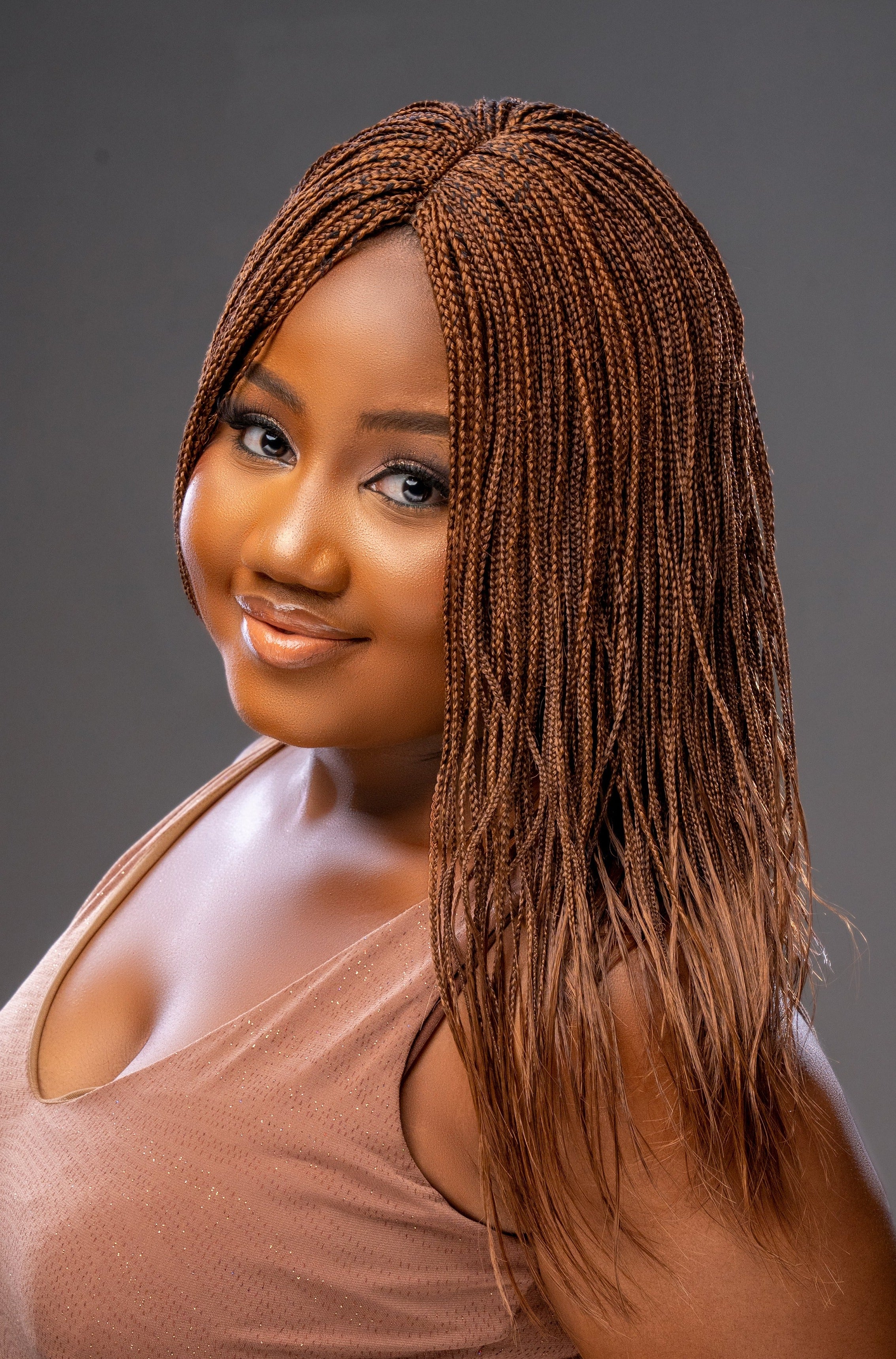 12" 2X6 Lace Closure Micro Million Hand Braided Wig