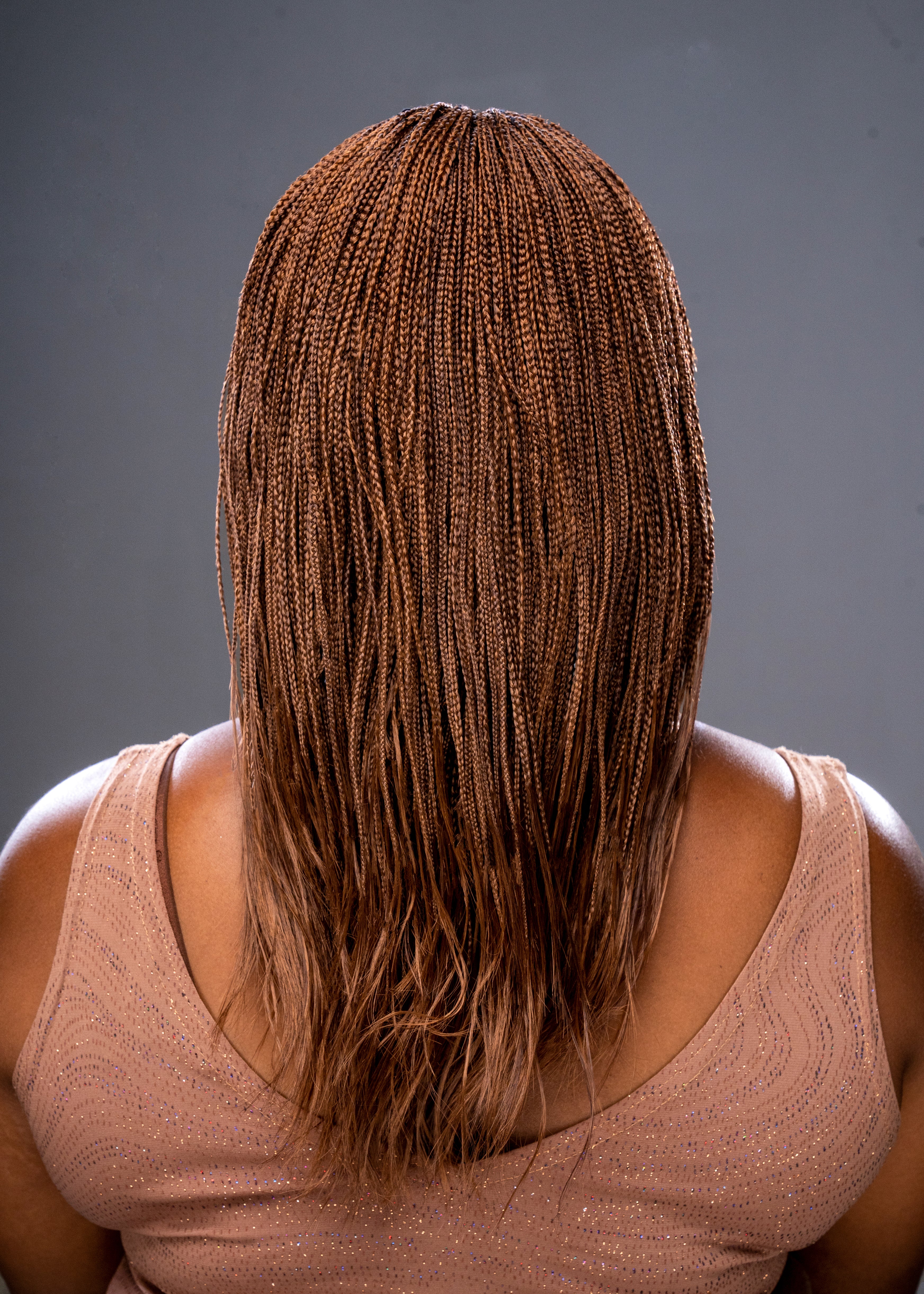 12" 2X6 Lace Closure Micro Million Hand Braided Wig