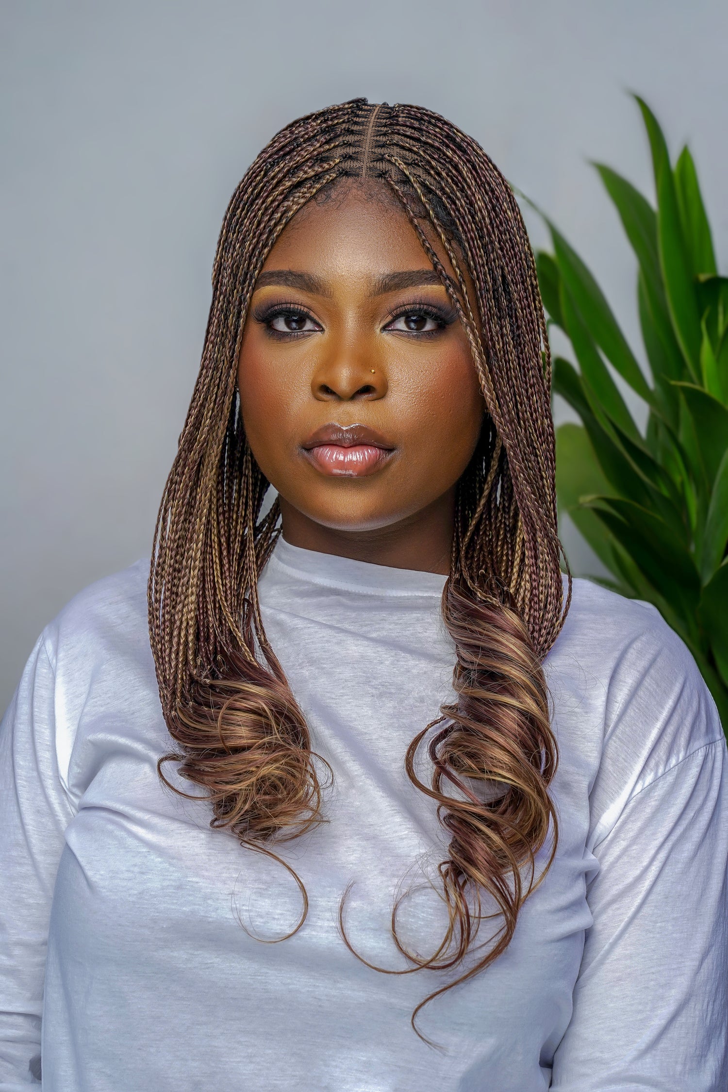 18" Full HD 360 Lace Front Knotless French Curl Hand Braided Wig