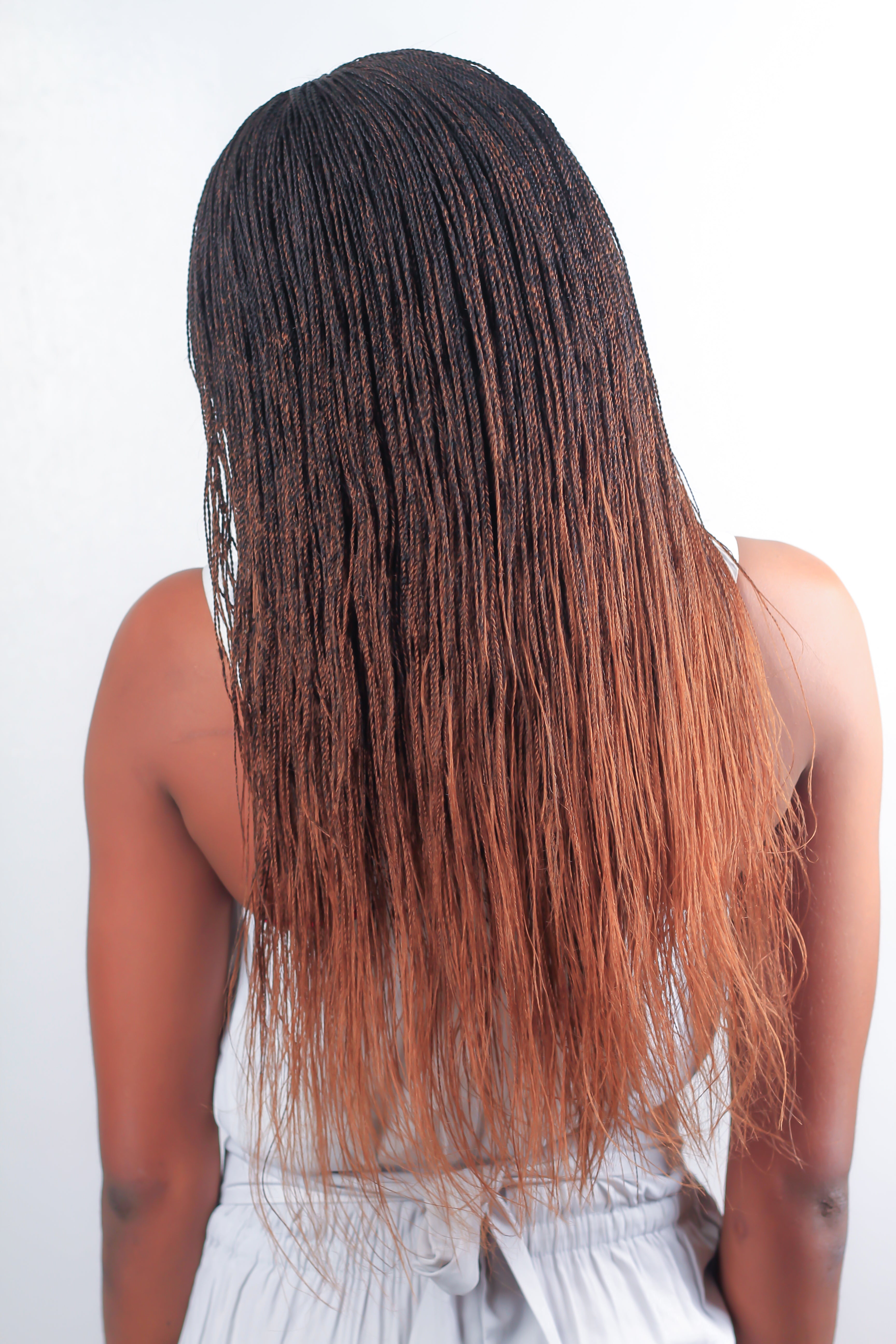 22" 2X6 Lace Closure Micro Million Hand Twist Braided Wig