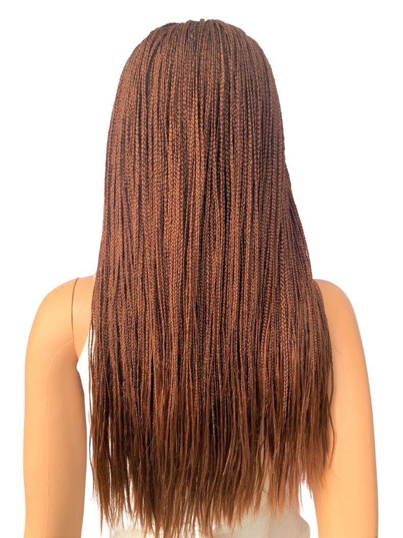 18" 2X6 Lace Closure Micro Million Hand Braided Wig