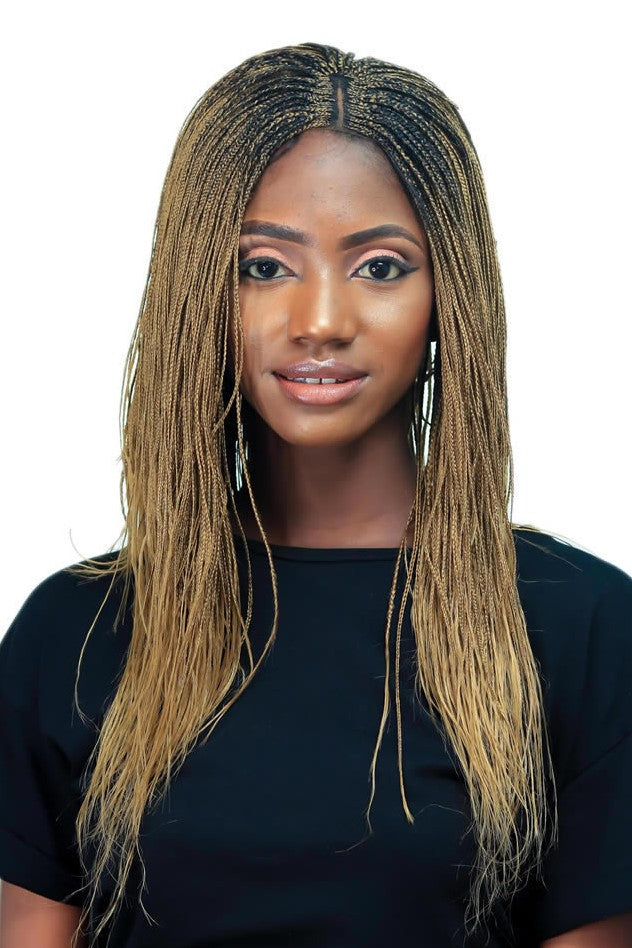 18" 2X6 Lace Closure Micro Million Hand Braided Wig