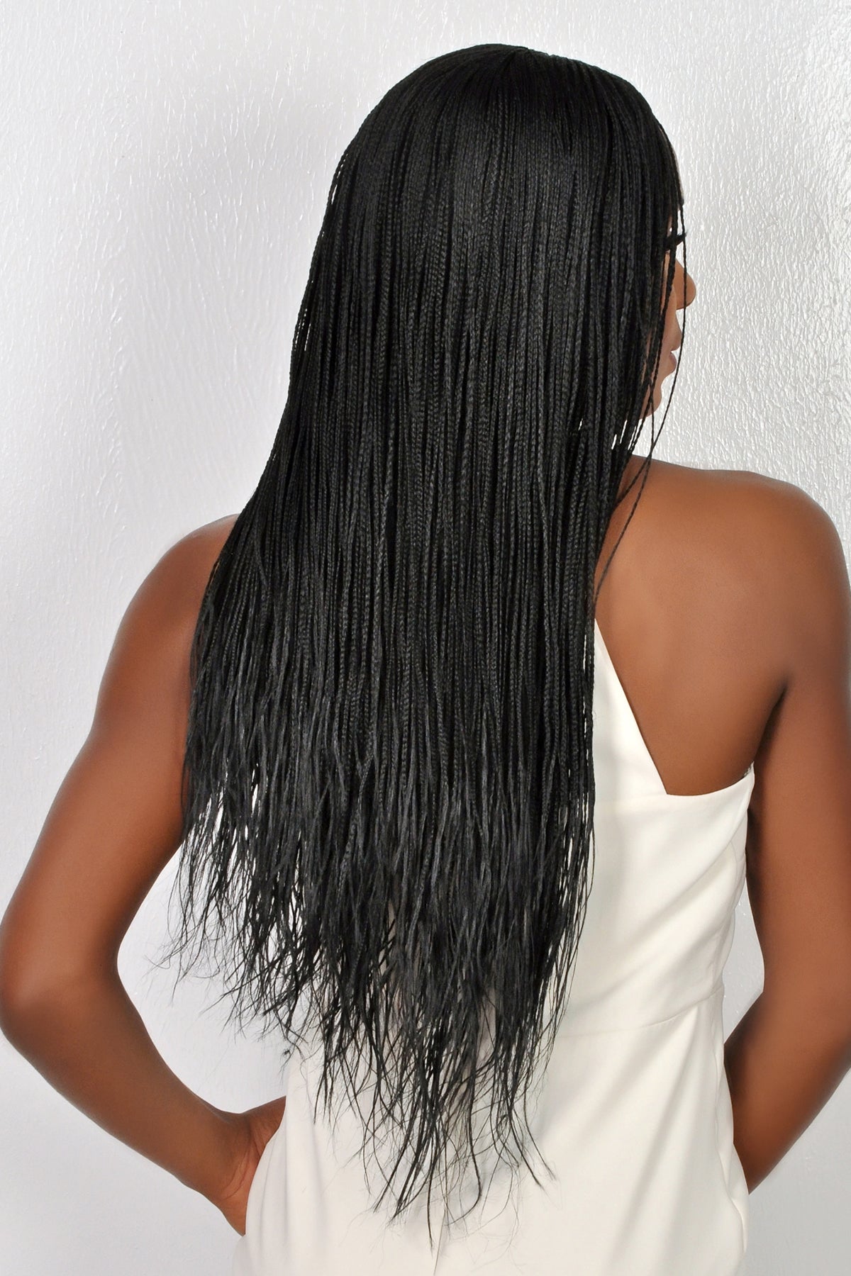 22" 2X6 Lace Closure Micro Million Hand Braided Wig