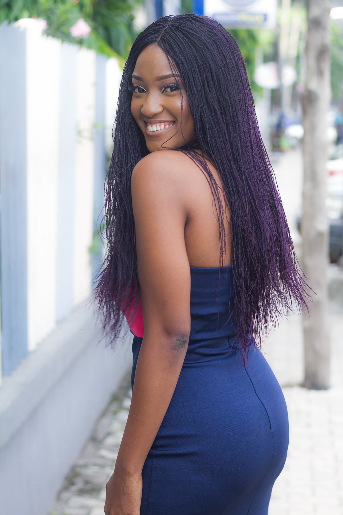 22" 2X6 Lace Closure Micro Million Hand Twist Braided Wig