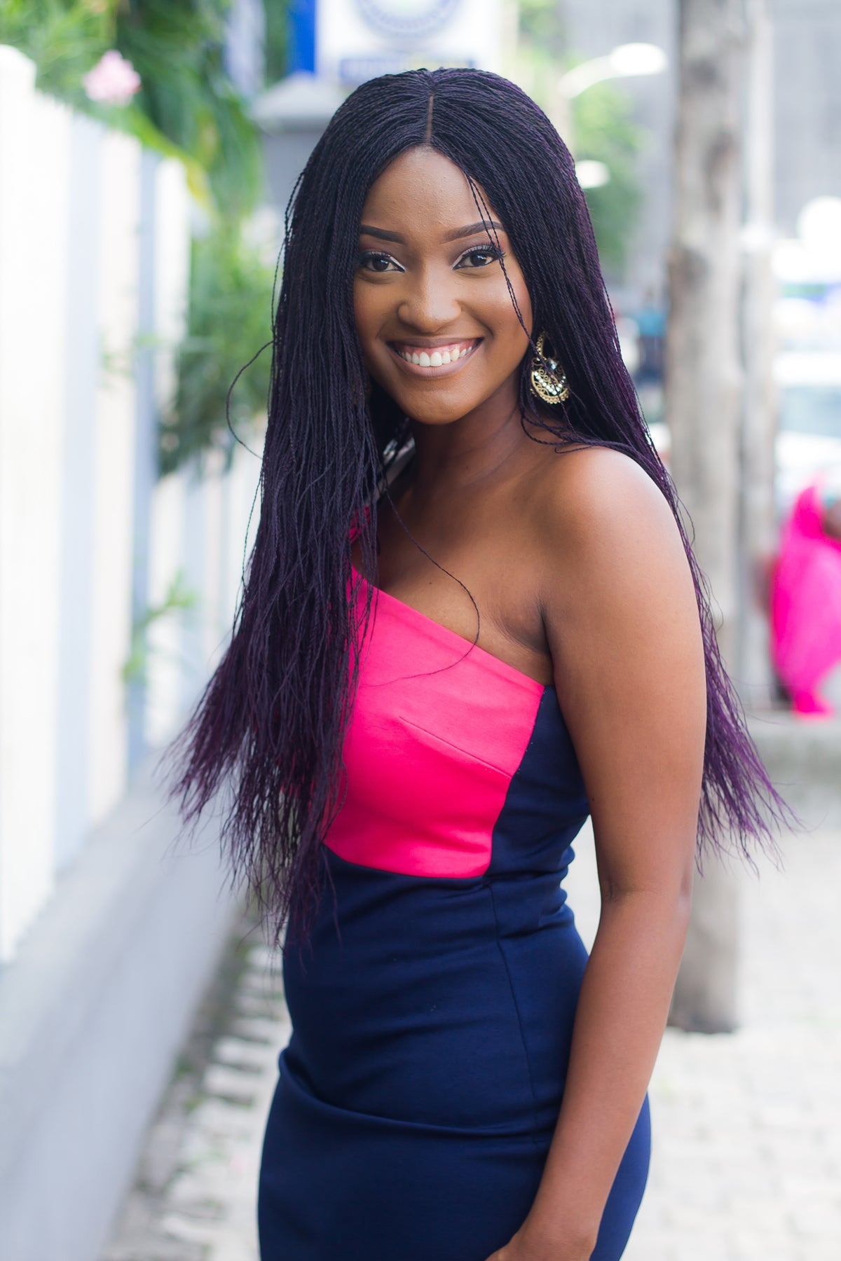 22" 2X6 Lace Closure Micro Million Hand Twist Braided Wig