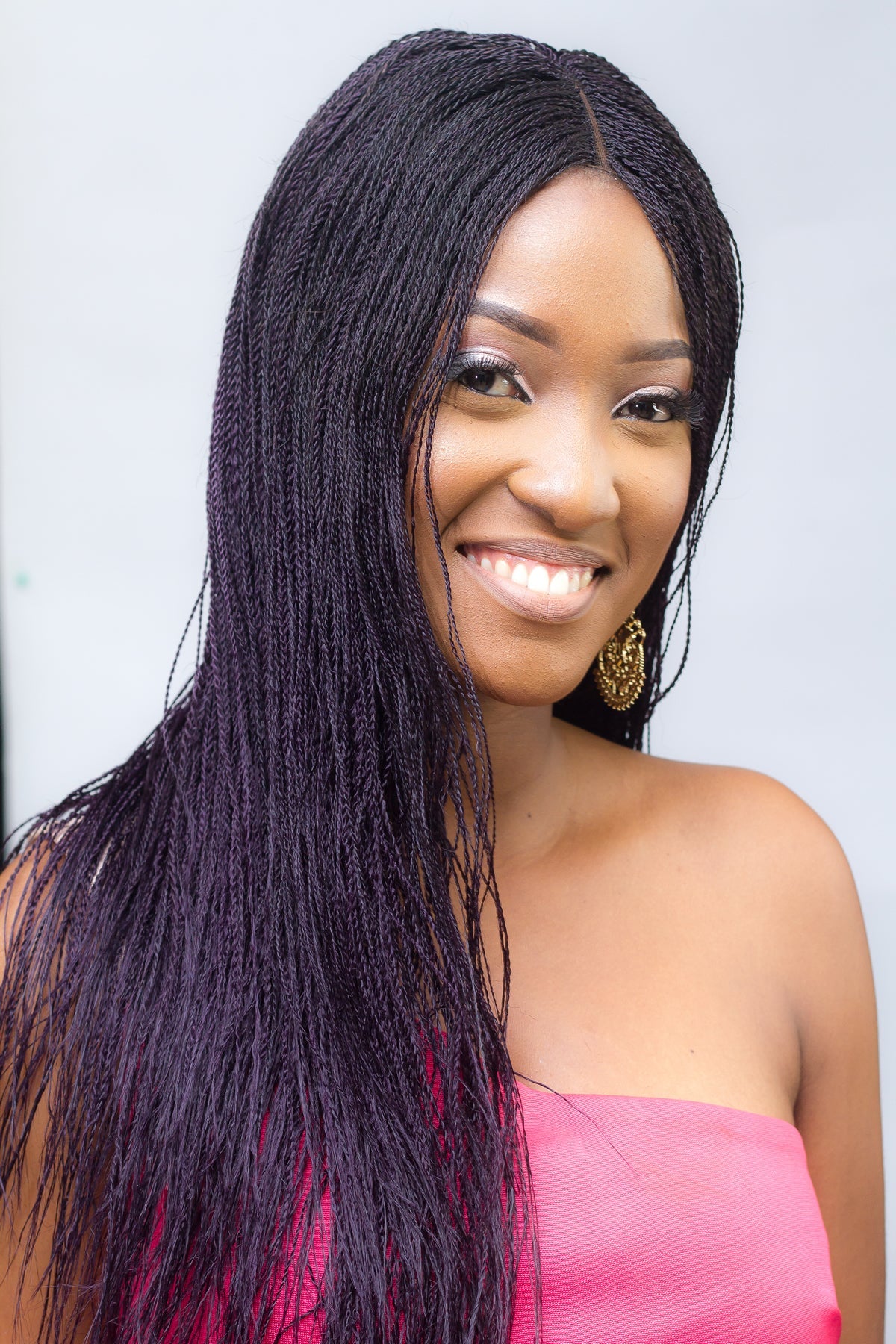 22" 2X6 Lace Closure Micro Million Hand Twist Braided Wig