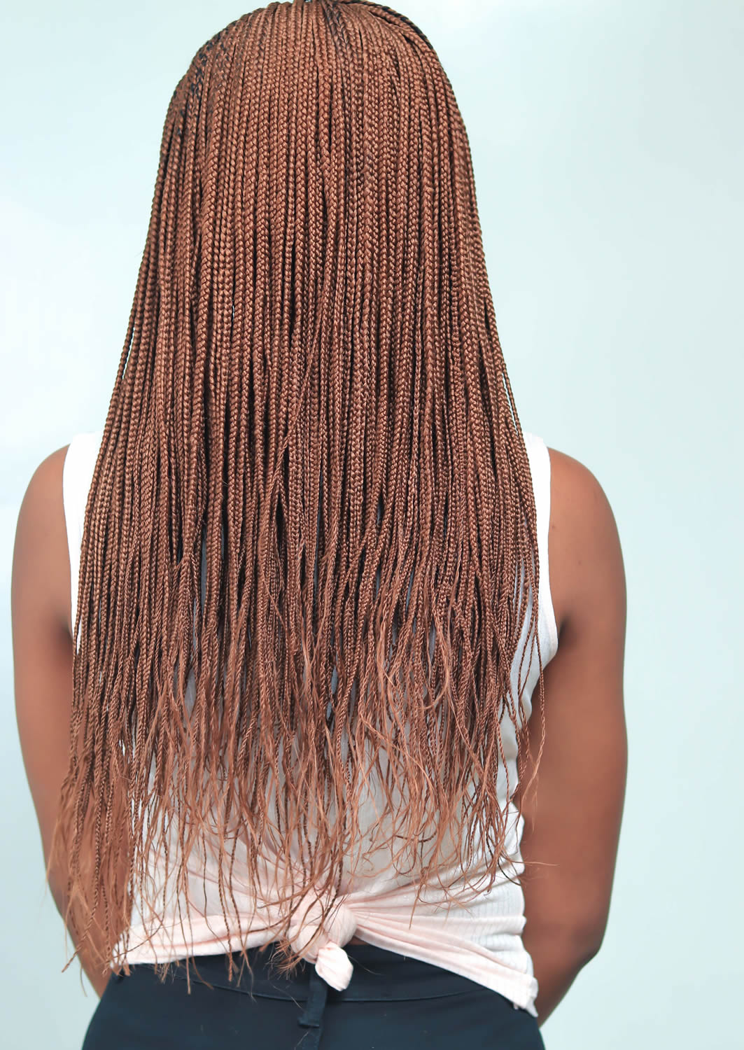26" 13X5 Lace Closure Cornrow Tiwa Side part Hand Braided Wig