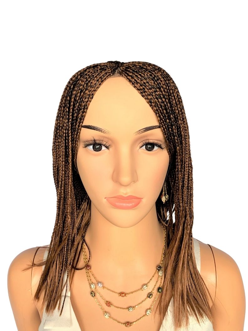 12" 2X6 Lace Closure Micro Million Hand Braided Wig