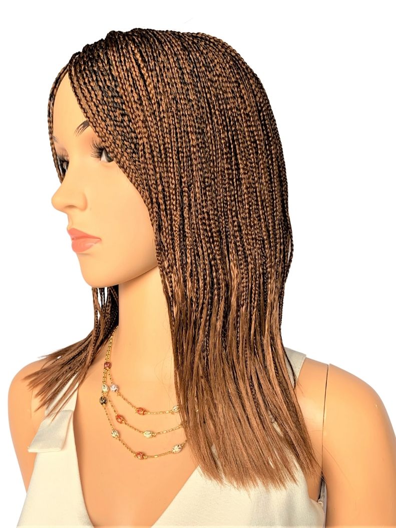 12" 2X6 Lace Closure Micro Million Hand Braided Wig
