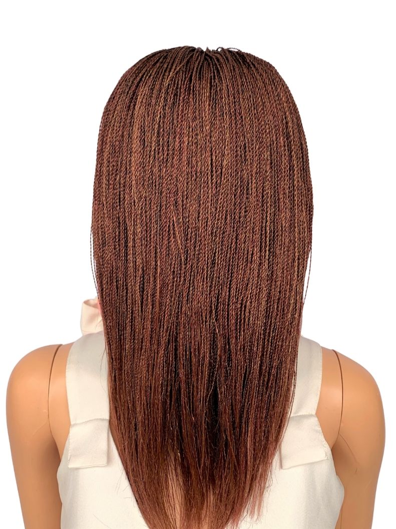 12" 2X6 Lace Closure Micro Million Hand Twist Braided Wig