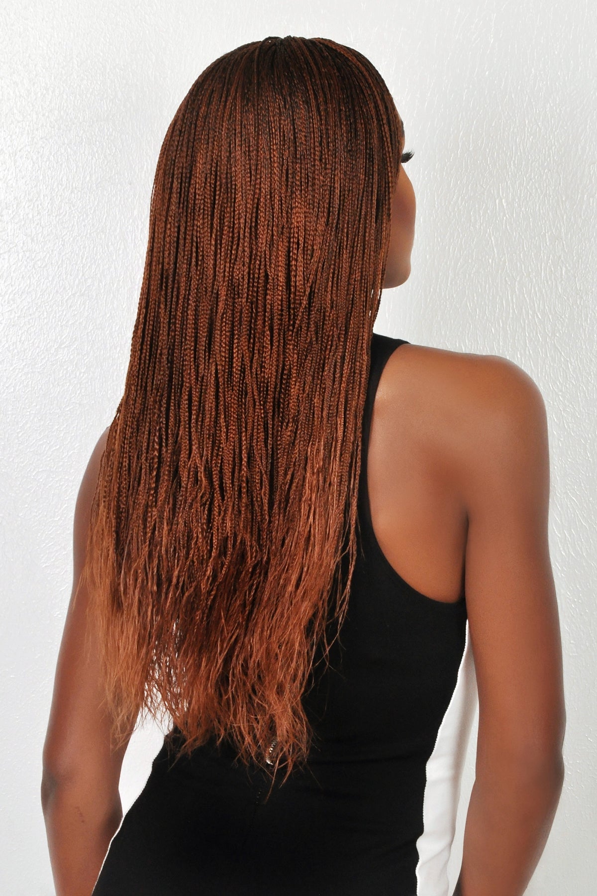 22" 2X6 Lace Closure Micro Million Hand Braided Wig