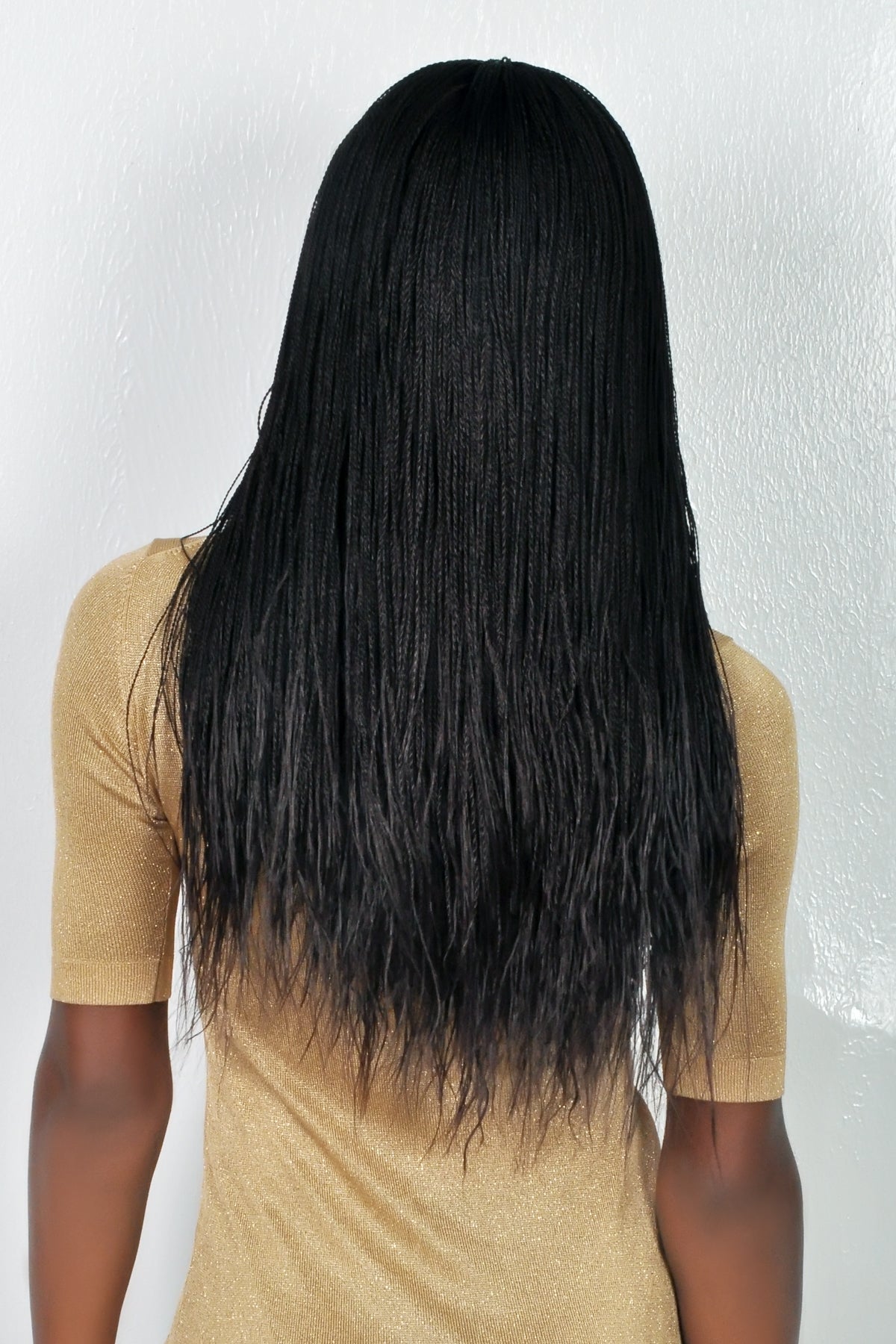 22" 2X6 Lace Closure Micro Million Hand Twist Braided Wig