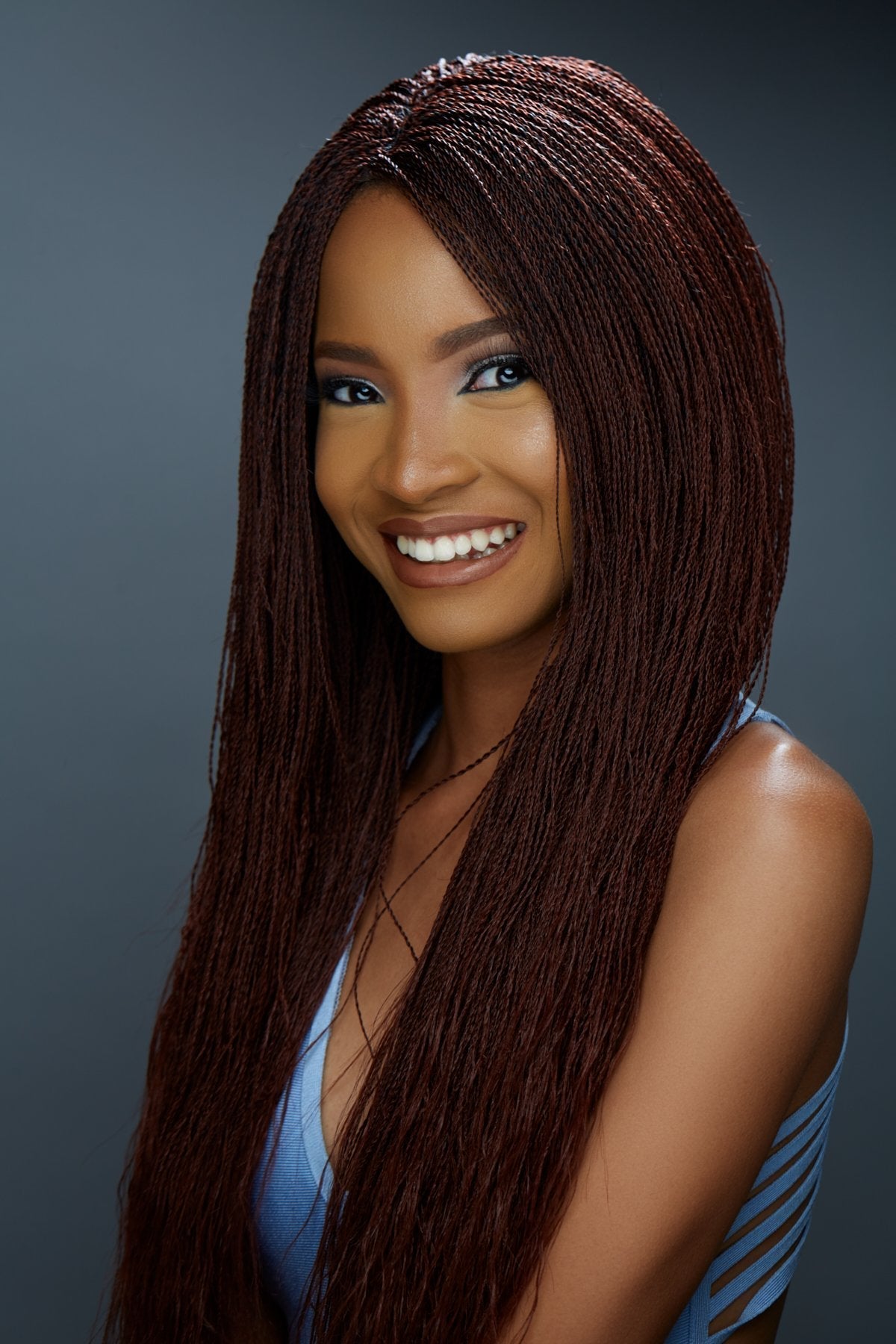 22" 2X6 Lace Closure Micro Million Hand Twist Braided Wig