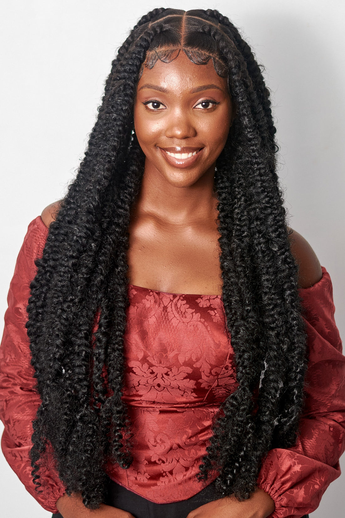36" Jumbo Knotless Passion Braided Wig