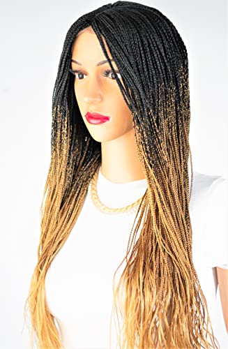 22&quot; 2X6 Lace Closure Micro Million Hand Braided Wig