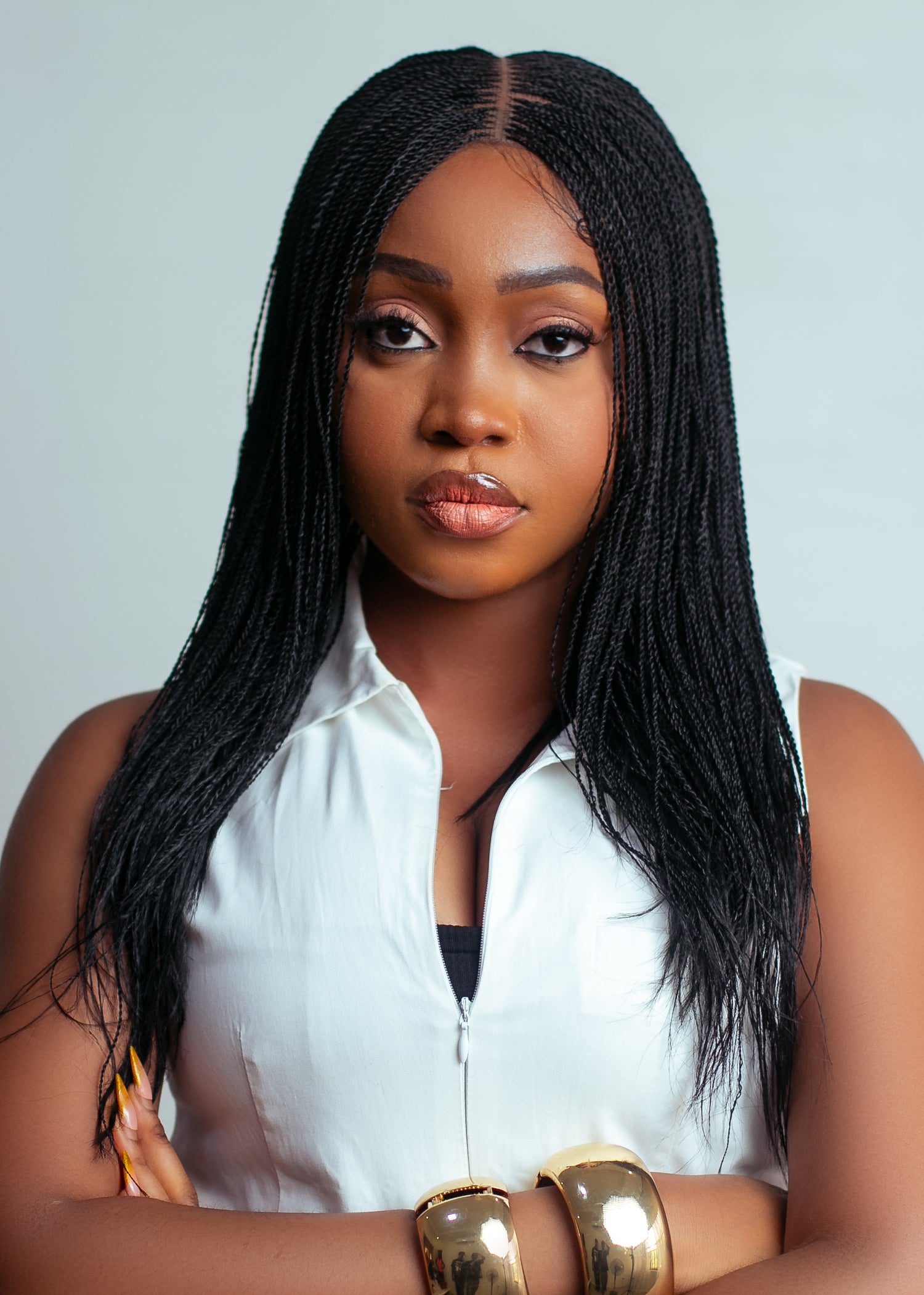 18&quot; 2X6 Lace Closure Micro Million Hand Twist Braided Wig