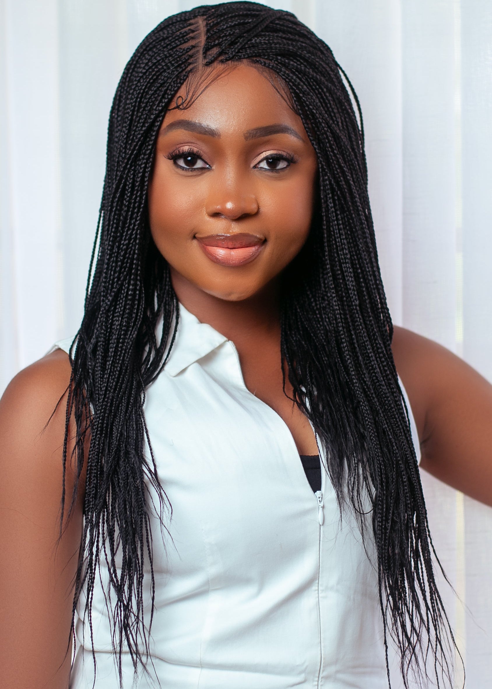 18&quot; 2X6 Lace Closure Micro Million Hand Braided Wig