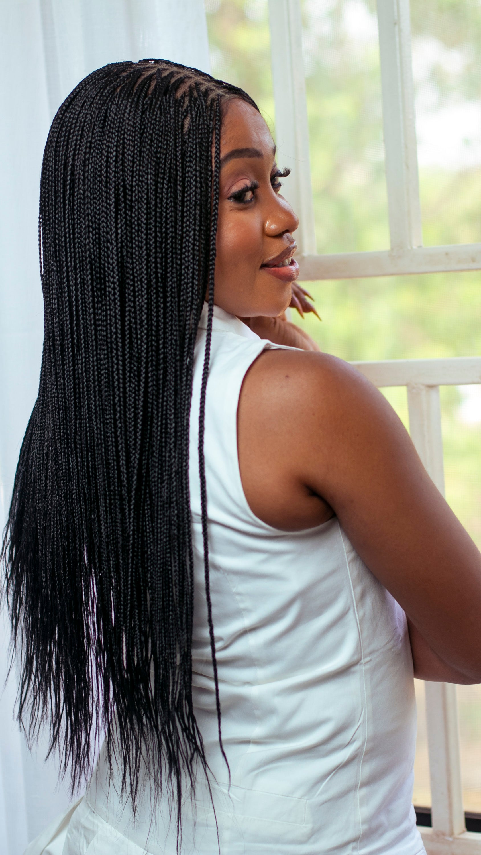 22&quot; 2X6 Lace Closure Micro Million Hand Braided Wig