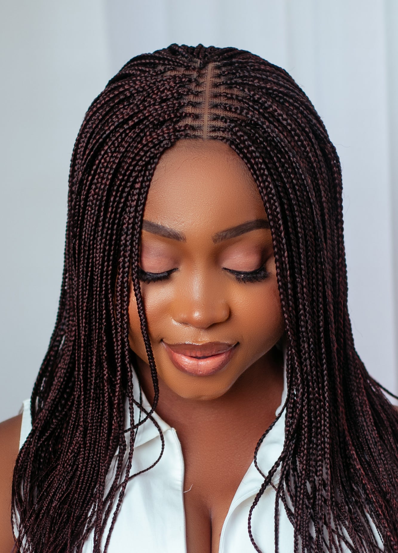 18&quot; 2X6 Lace Closure Micro Million Hand Braided Wig