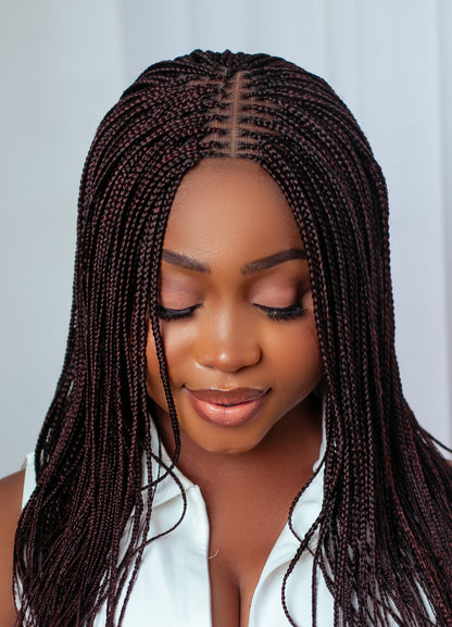 18&quot; 2X6 Lace Closure Micro Million Hand Braided Wig