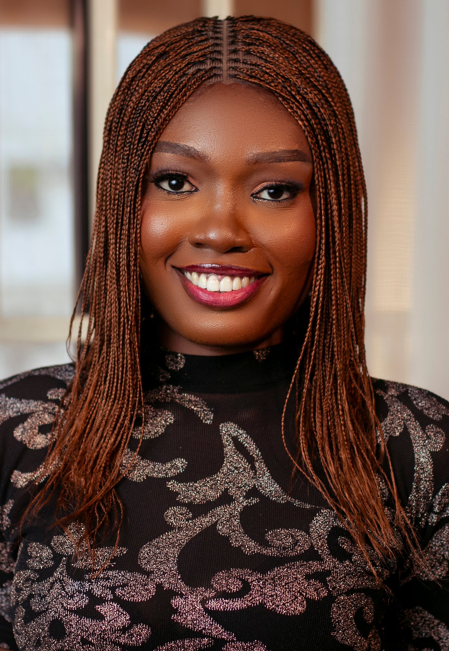 12&quot; Micro Million Braids Wig with Single Parting – Lightweight 2x6 Closure