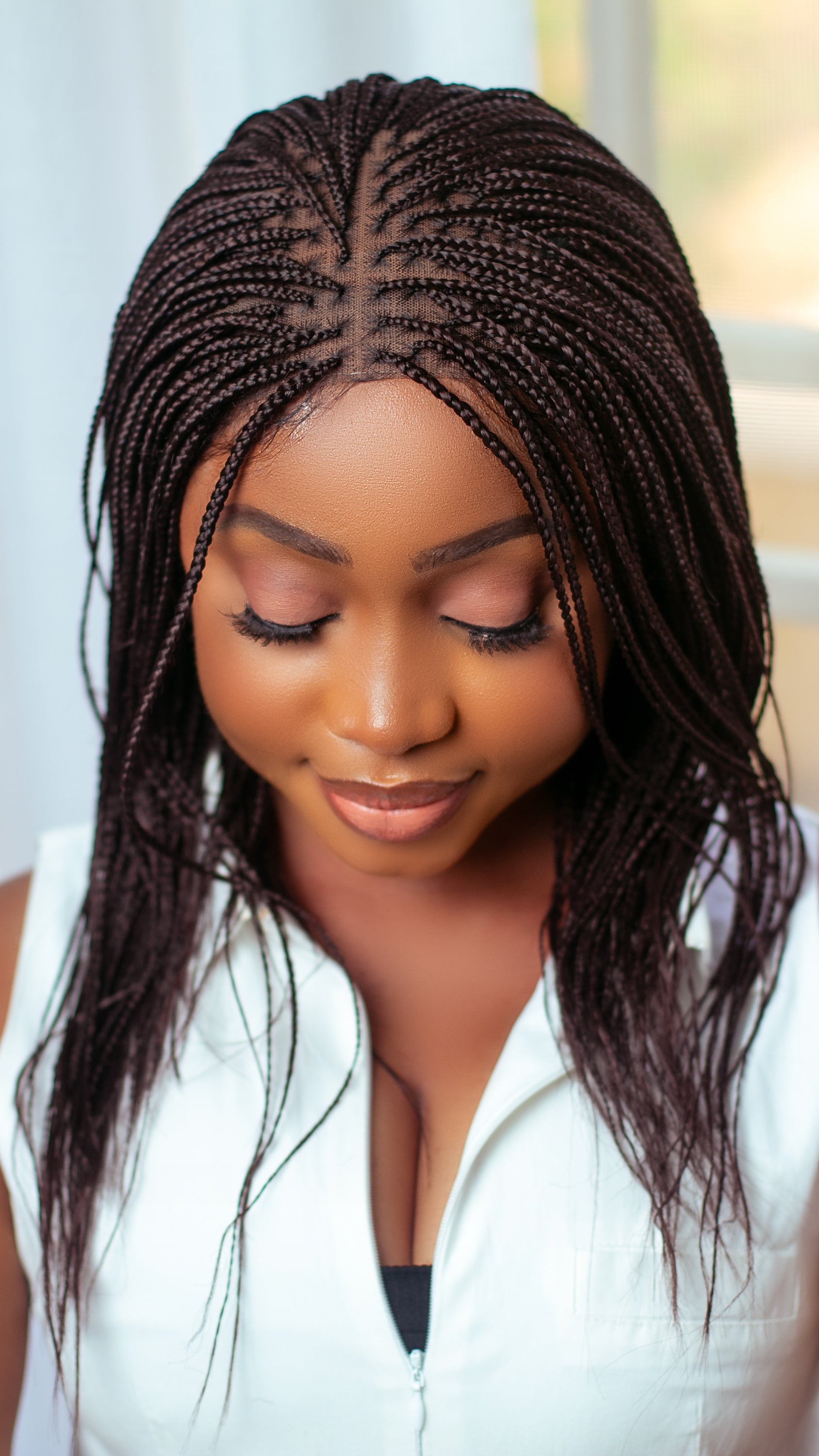 12&quot; 2X6 Lace Closure Micro Million Hand Braided Wig