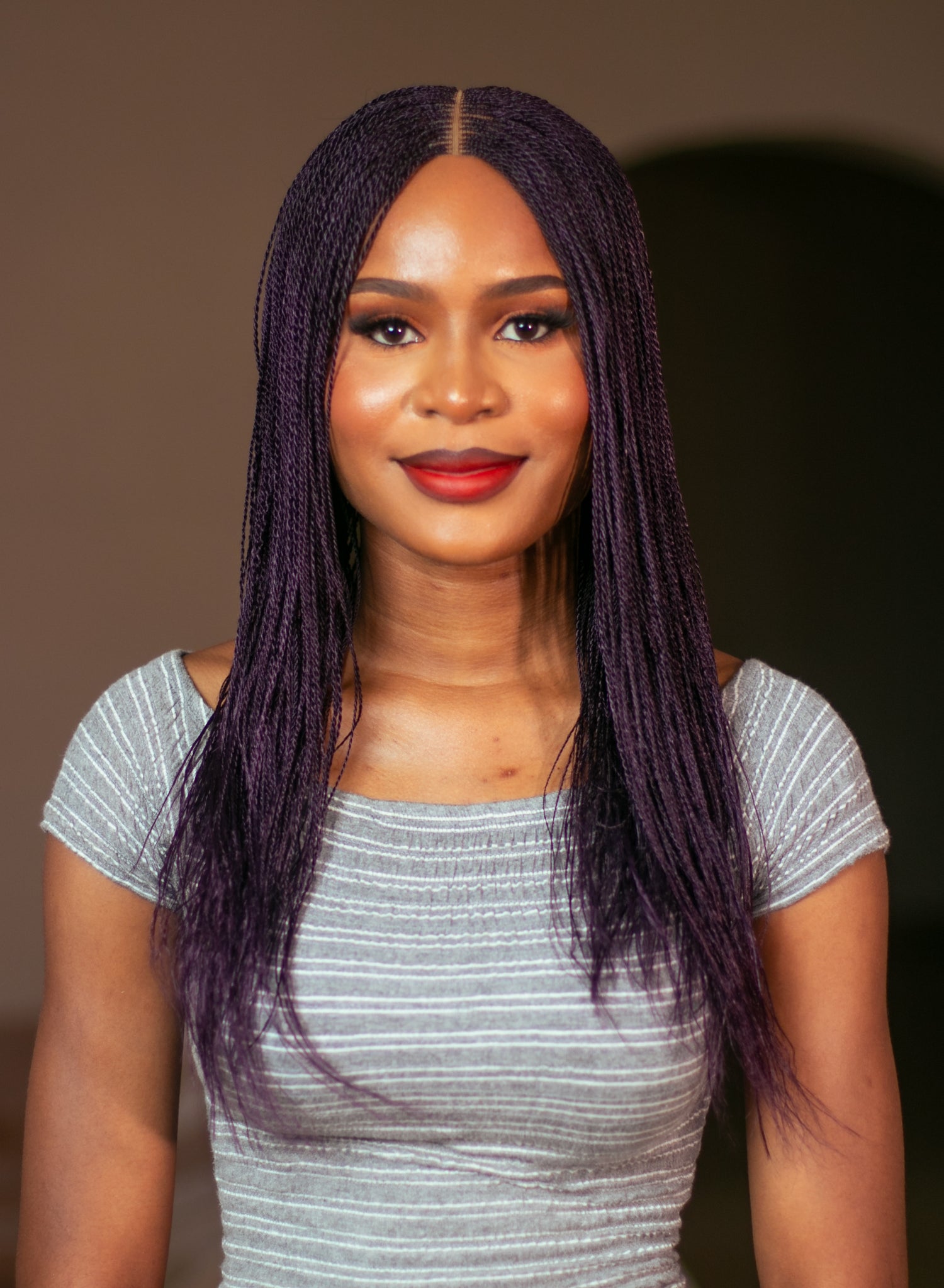 18&quot; 2X6 Lace Closure Micro Million Hand Twist Braided Wig