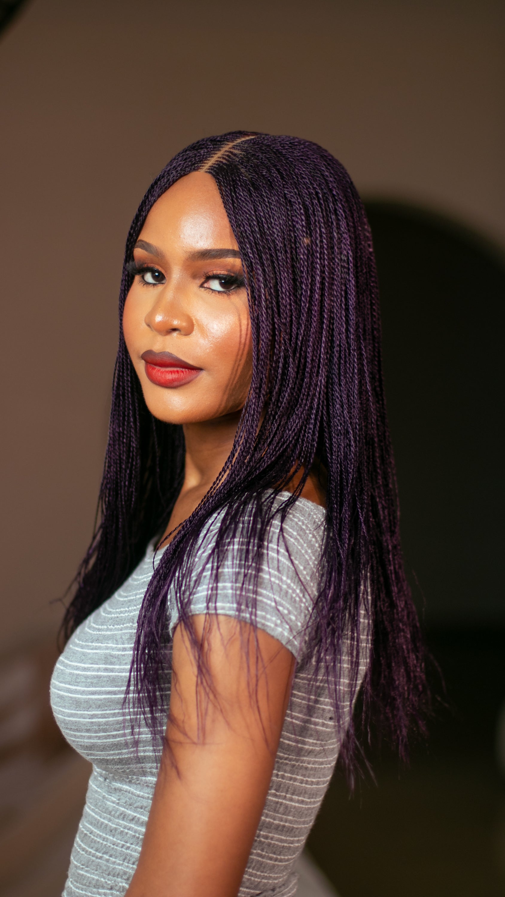 18&quot; 2X6 Lace Closure Micro Million Hand Twist Braided Wig