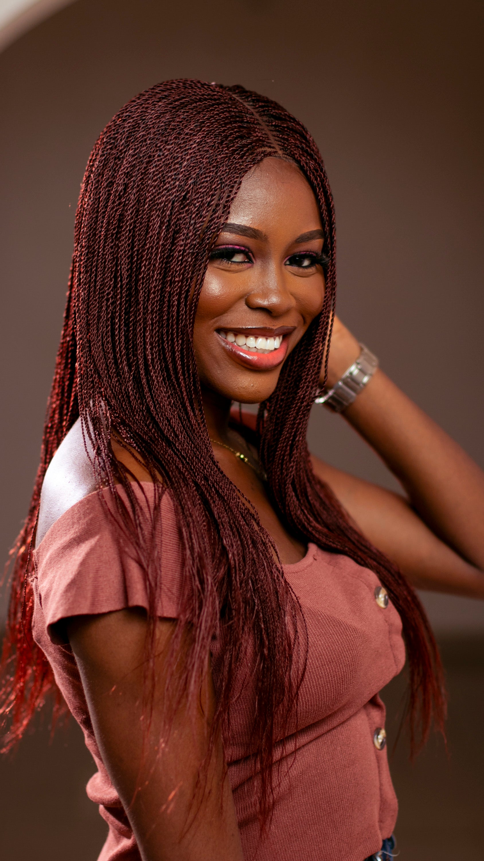18&quot; 2X6 Lace Closure Micro Million Hand Twist Braided Wig