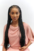 28" Full HD 360 Lace Front Fulani French Curl Cornrow Hand Braided Wig