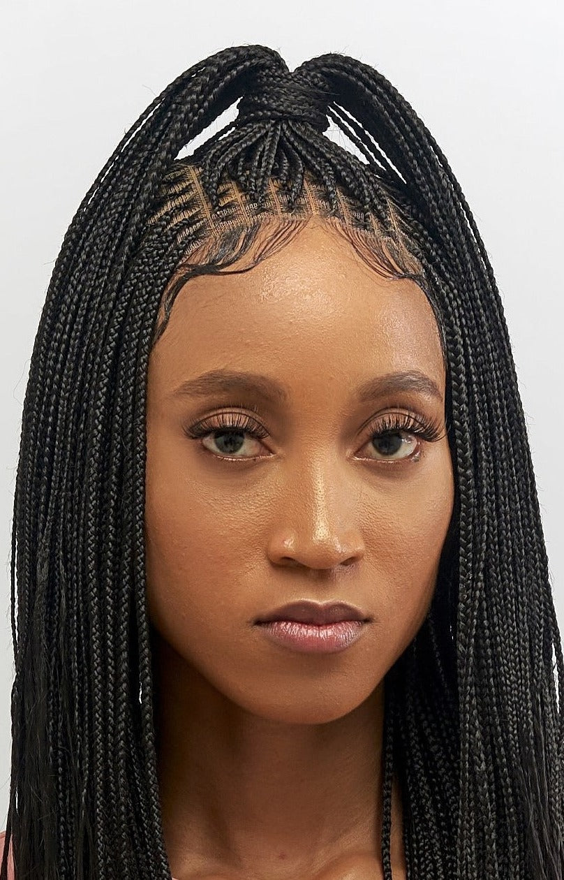 Knotless Braided Wig - 360 Lace Knotless Braided Wig - Nubian Galore