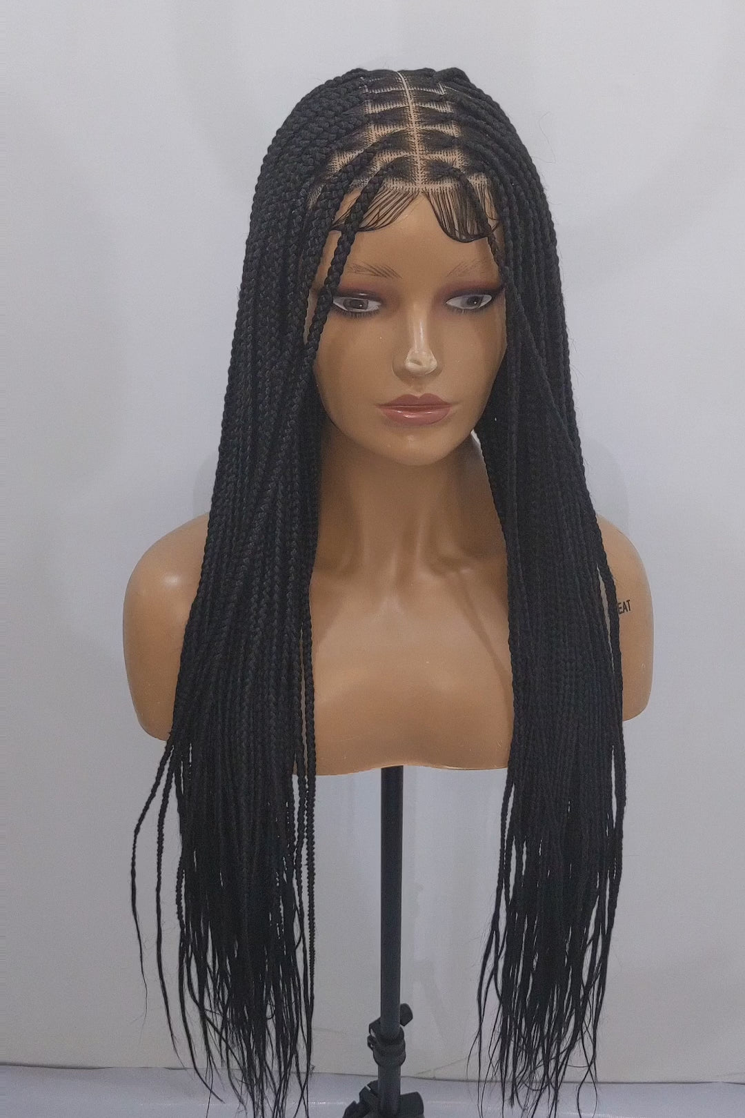 Wow Braids 13X6 28 inch Lace Frontal Knotless Hand Braided Free Part with  Baby Hair Wig for Black Women. Lightweight Hand-Tied Lace Front Box Braids  Black Knotless