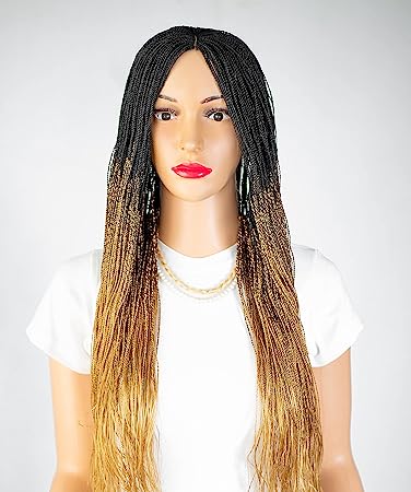 22&quot; 2X6 Lace Closure Micro Million Hand Twist Braided Wig