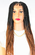 22" 13X5 Lace Closure Frontal Knotless Medium Hand Braided Wig