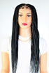 22" 13X5 Lace Closure Frontal Knotless Medium Hand Braided Wig
