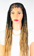 26" 13X5 Lace Closure Cornrow Side part Hand Braided Wig