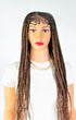 26" 13X5 Lace Closure Cornrow Tiwa Side part Hand Braided Wig
