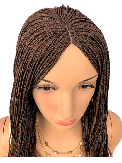 12&quot; 2X6 Lace Closure Micro Million Hand Braided Wig